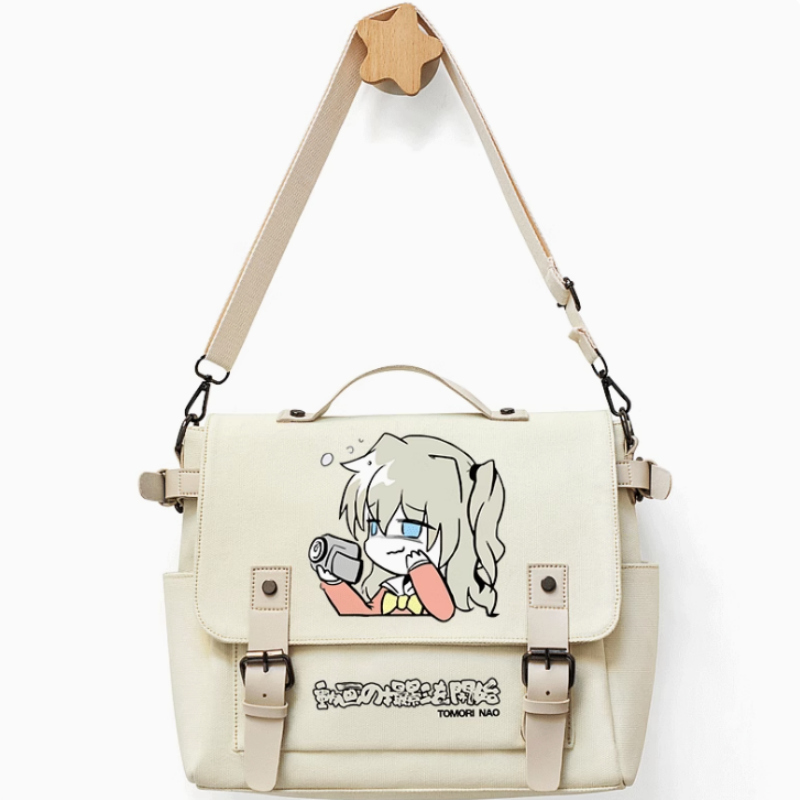 Anime Charlotte Tasche Gürtel Dekoration Schult asche Mode Freizeit Teenager Student Messenger Handtasche