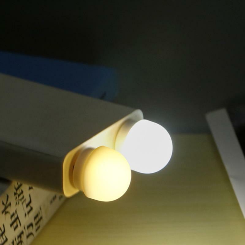 ปลั๊ก USB โคมไฟคอมพิวเตอร์โทรศัพท์มือถือชาร์จ USB ขนาดเล็กหนังสือโคมไฟ LED Pelindung Mata อ่านหนังสือขนาดเล็กรอบไฟกลางคืน