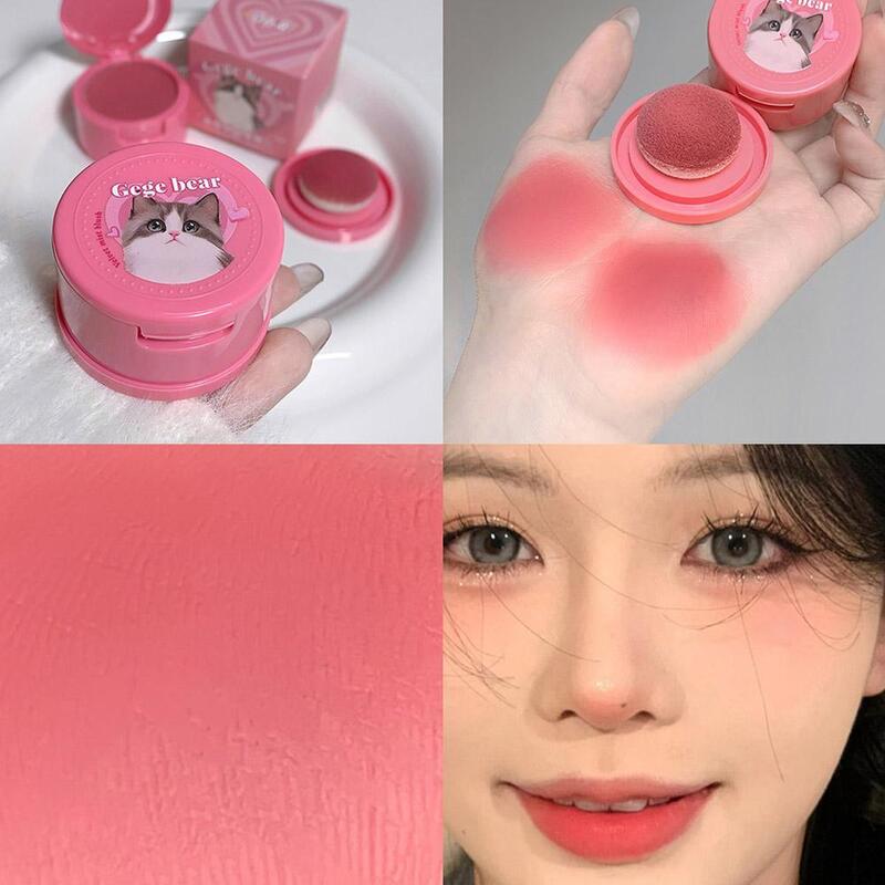 6colors Pink Face Blusher Matte Natural Cheek Tint Blusher Palette Face Makeup Beauty Brightening Cream Powder Cosmetics U2W6