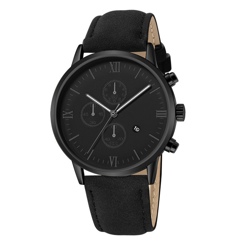 Men's Classic Quartz Watch Leather Strap Classic Dress Wrist Watch for Business Meeting Dating
