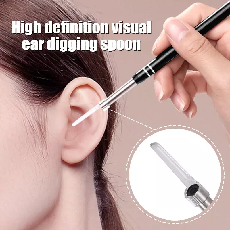 Smart Ear Cleaner Endoscope 5.5mm 3-in-1 Ear Otoscope Earwax Remover Picker with 2 Ear Scoops Support Android PC Type-C