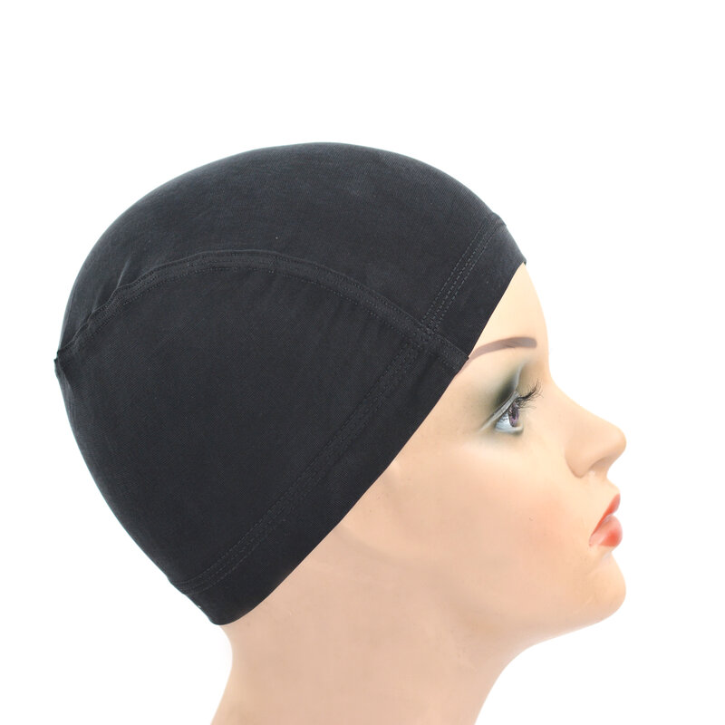 1 шт., черная/Бежевая шапочка для парика, эластичная купольная шапочка для парика, для изготовления париков