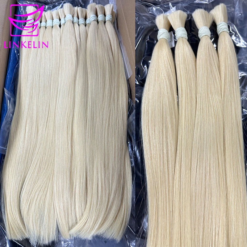 Extensions de Cheveux 613 Naturels pour Tressage, Blond, Vietnamien, Épais, Sans Trame, 100%, 100g
