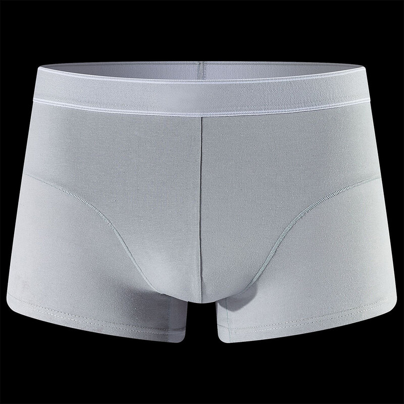 Boxer respirável de seda gelo masculino, cintura média, cuecas sem costura, cueca, shorts, troncos, boxers, cuecas, bolsa, sexy