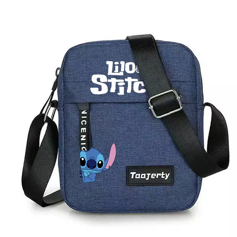 Нагрудная Сумка-слинг Disney Stitch для мужчин, повседневная спортивная сумочка на одно плечо, мессенджер, Холщовый ранец для подмышек