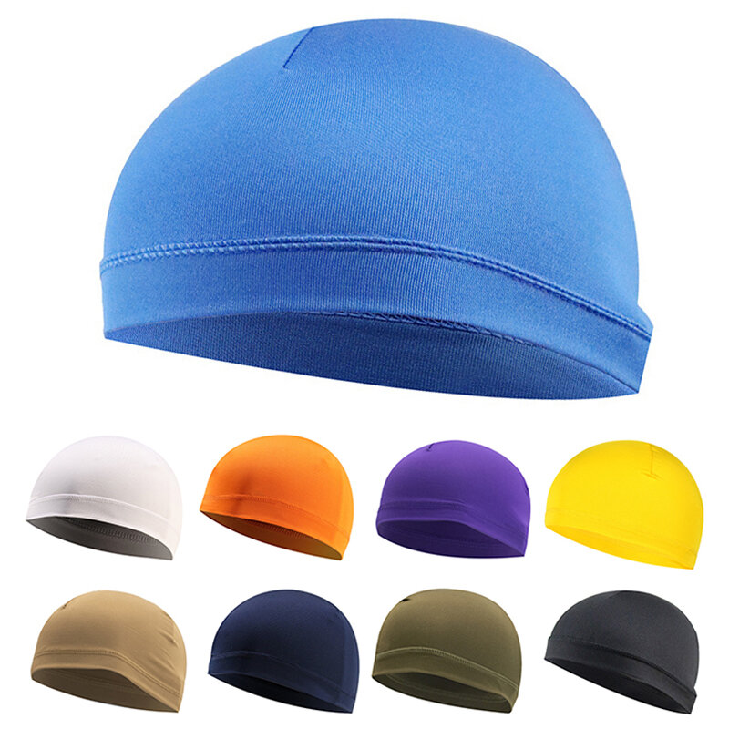 Summer Unisex Quick Dry Pullover Caps For Men Anti-Sweat Outdoor Sport Cycling Bicycle Men's Caps Riding Cap Inner Cap Skull Hat
