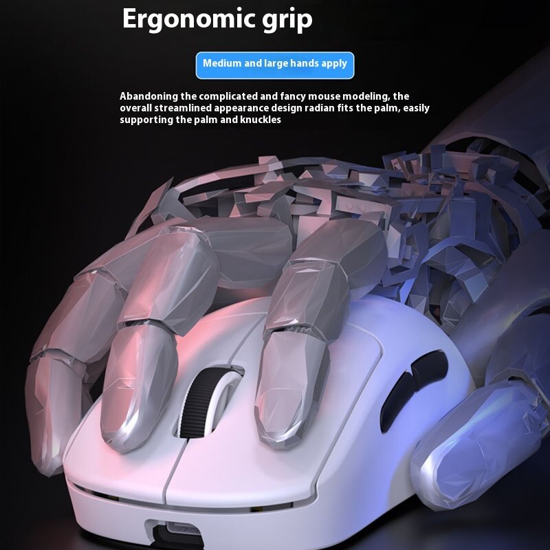 Zaopin Z2 Mouse game tanpa kabel, Mouse game Bluetooth 3mode Paw3395 Sensor ergonomis, ringan 65g, dapat disesuaikan, hadiah Pc