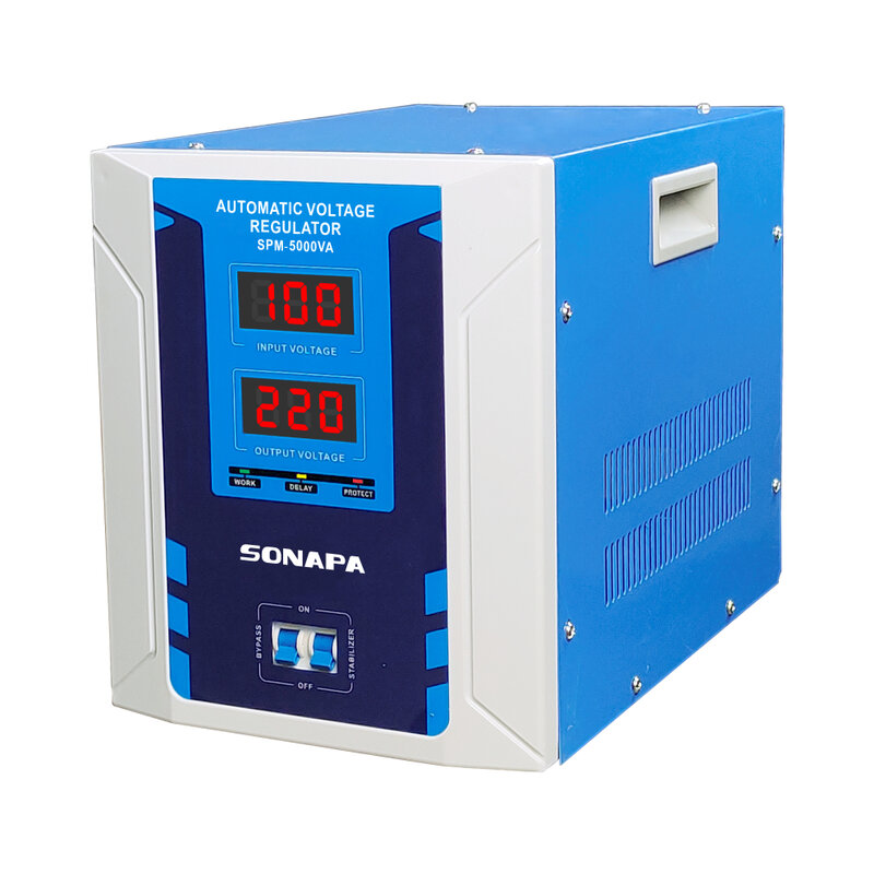 High quality 8KVA 8000VA single phase AC 220V desktop automatic voltage regulator stabilizers factory price