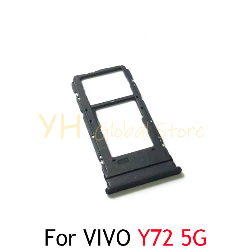 Untuk VIVO Y53S 5G / Y72 5G Sim Slot kartu pemegang baki bagian perbaikan kartu Sim