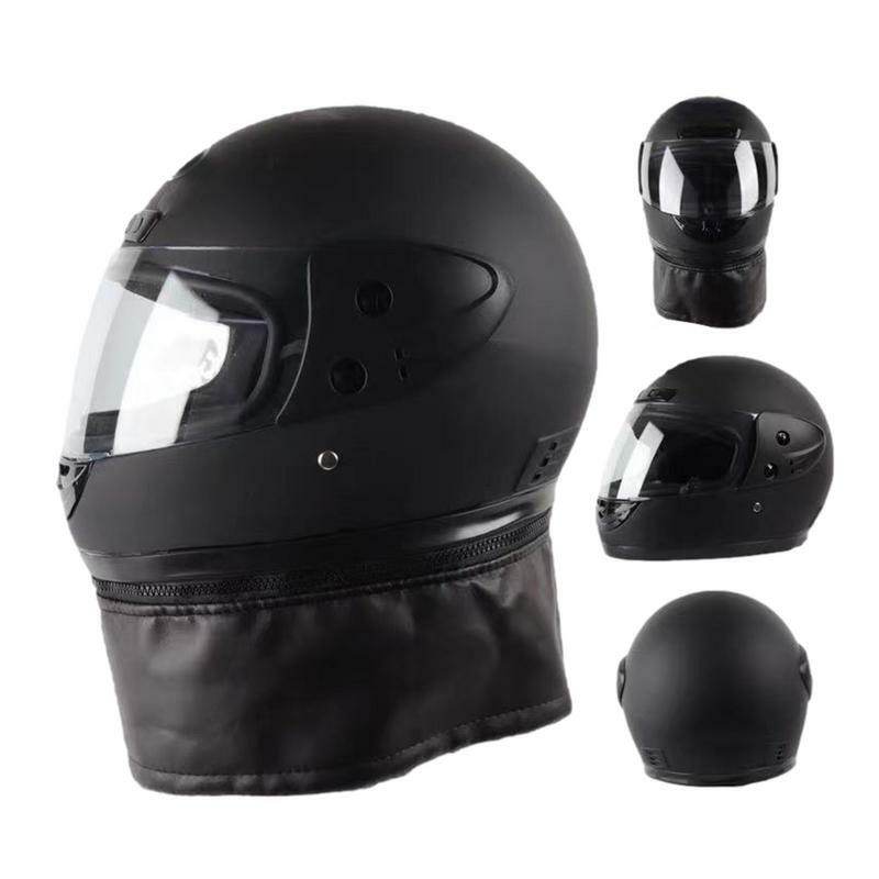 Cubierta de cabeza de motocicleta con bufanda desmontable, cascos de motocicleta, Protector de cara completa, cálido, ligero, bicicleta de calle, Invierno