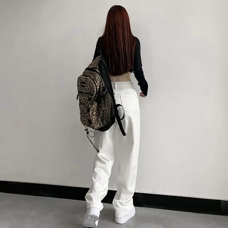Jednolite jeansy kobiety minimalistyczne nowe wiosenne Basic Vintage Ulzzang prane modne koreańskie ubrania luźna odzież uliczna Y2k College Casual