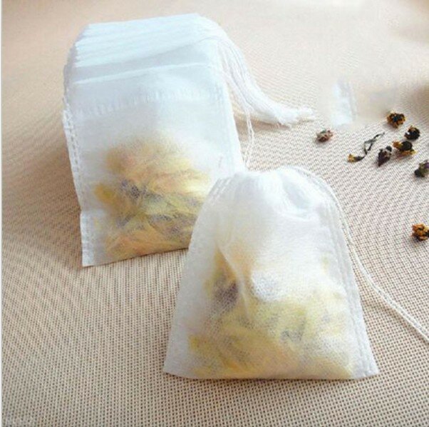 Женские чайные пакетики 5,5x7 см, пустые ароматизированные чайные пакетики со шнурком, Запаянные, из фильтровальной бумаги для оригинального чая