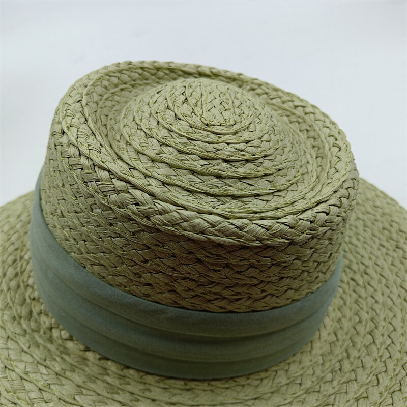 Chapeau de plage en matériau avancé, nouveau design de mode avancé, chapeau de soleil, chapeau de paille blanc, chapeau haut de forme souple, chapeau de golf