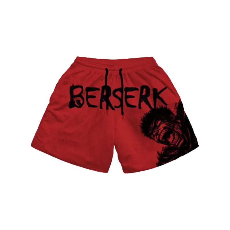 Y2 K Heren Anime Shorts Snel Droog Mesh Gym Shorts Ademend Tot Fitness Joggers Zomer Basketbal Shorts Voor Mannen