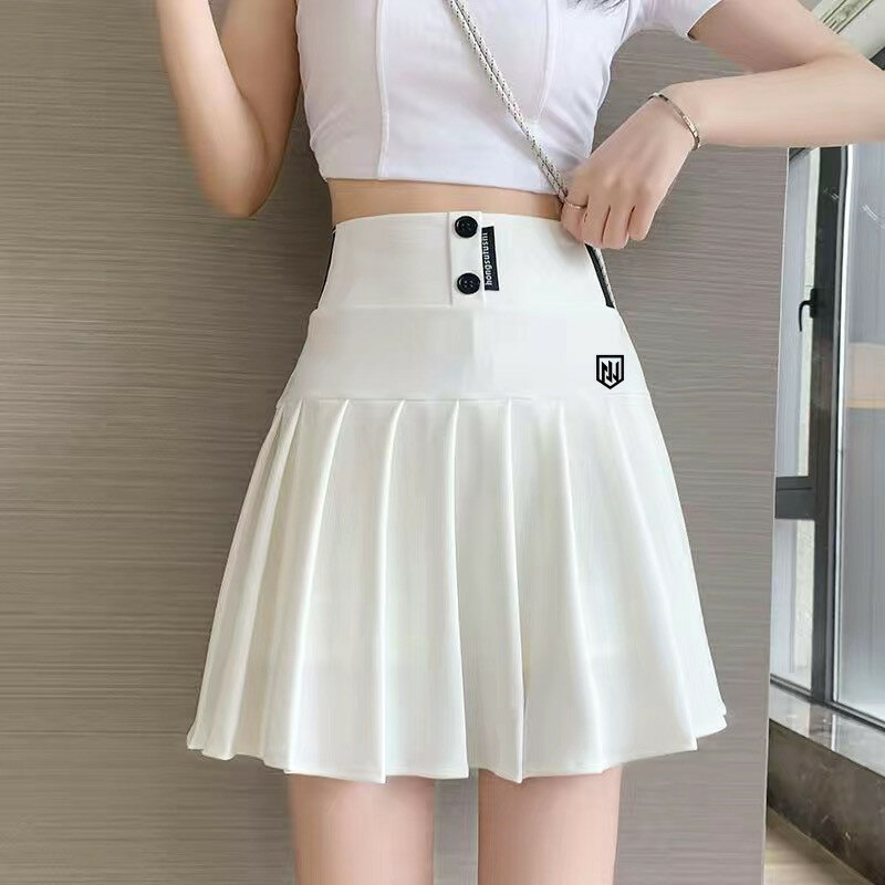 지포어 Fashion High Waisted Pleated Skirt Women Golf Wear 2024 Summer New Korean Golf Skirt Tennis Mini Skirt Women's Golf Clothing