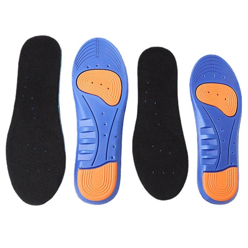 스포츠 탄성 메모리 실리콘 젤 깔창 및 신발 삽입물, 여성 및 남성용 통기성 신발 패드