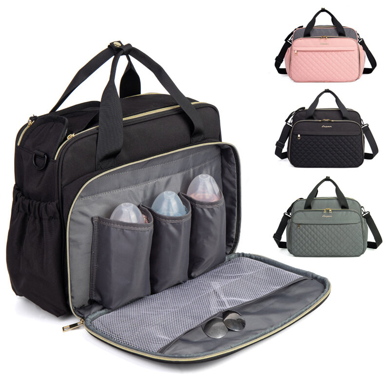 LEQUEEN tas jinjing ibu untuk wanita, tas selempang kapasitas besar, tas Kereta Bayi, tas perjalanan, tas popok ibu
