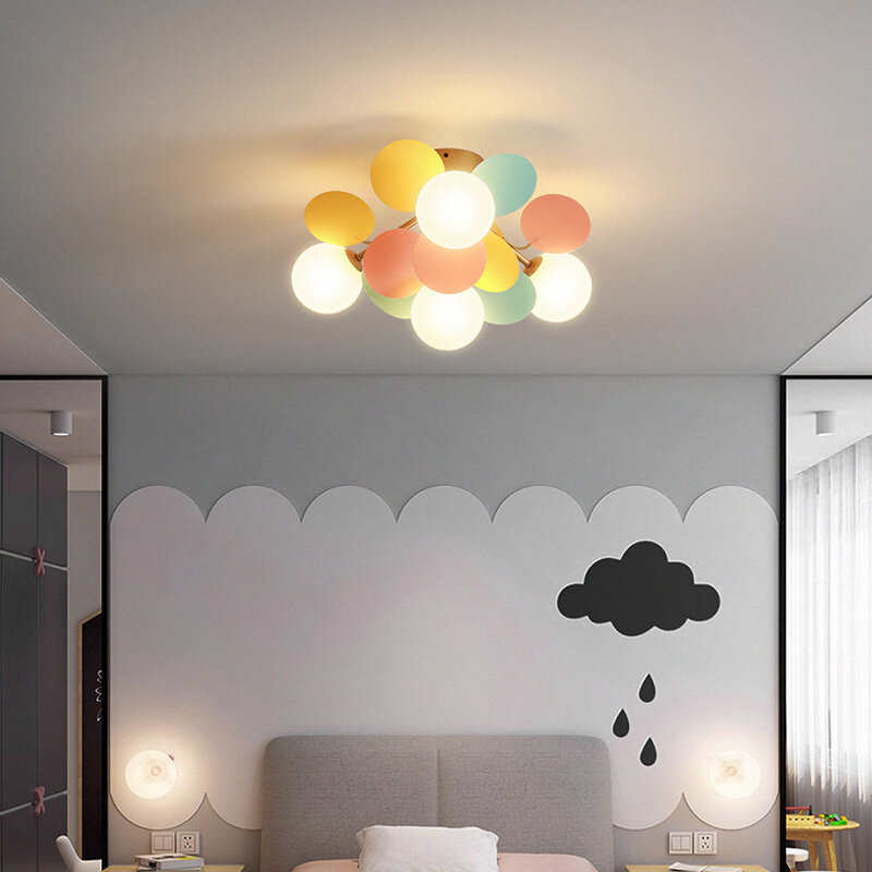 Lámpara de techo moderna para habitación de niños, candelabro de Decoración Led, accesorio de iluminación para dormitorio