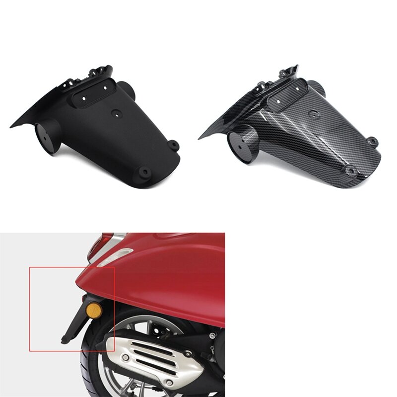 Preto Motocicleta Traseiro Fender Extension Cover, Acessórios Da Motocicleta para Vespa Sprint Primavera 150