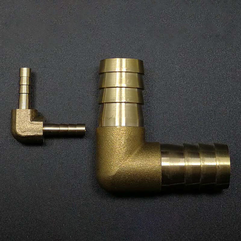3 4 5 6 8 10 12 14 16 19 25mm Hose Barb Equal Reudcing Elbow Connector Hosetail 90 Deg Adapters Transfer Brass Pipe Fitting Fuel