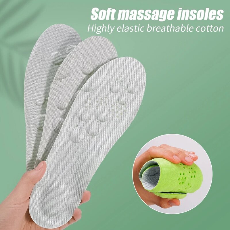 Latex Sport Insoles for Men Women Soft High Elasticity Insole Running Shoes Pad Deodorant Orthopedic Arch Support Insert Cushion