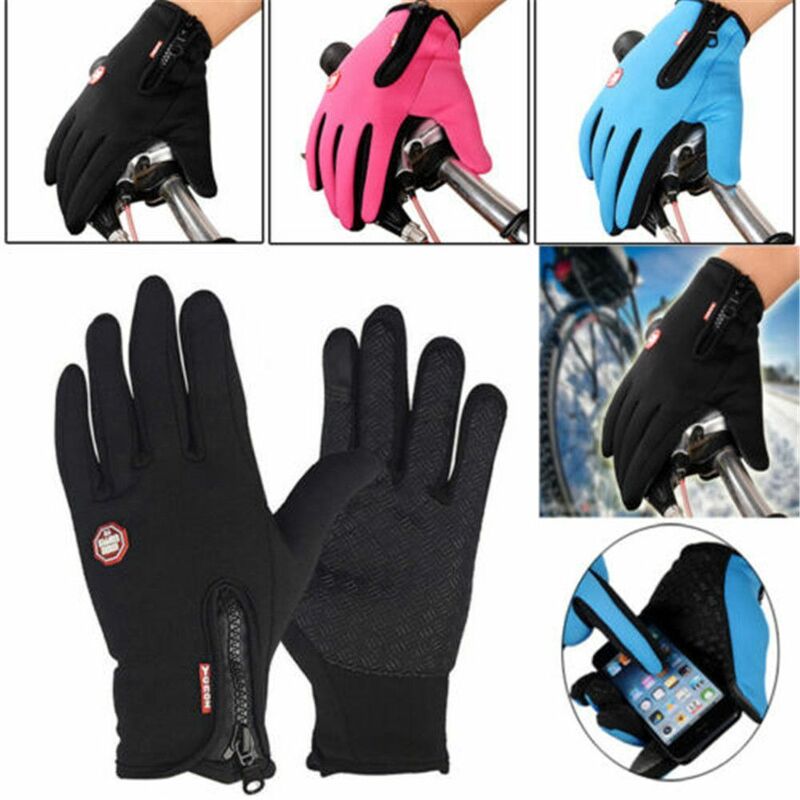 Guantes de ciclismo cálidos a prueba de salpicaduras para exteriores, guantes impermeables a prueba de viento, guantes deportivos antideslizantes para pantalla táctil, guantes de conducción
