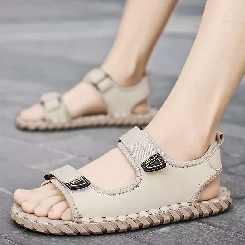 Nowe dorywczo męskie miękkie sandały wygodne siatkowe sandały męskie rzymskie letnie buty męskie antypoślizgowe odkryte sandały plażowe trampki