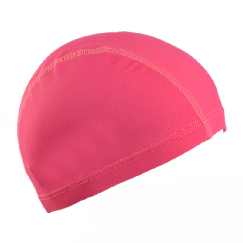 Topi Mandi Ultra Tipis Topi Renang Nyaman Ukuran Bebas untuk Pria Wanita Topi Renang Panjang Perlindungan Telinga Nilon Elastis