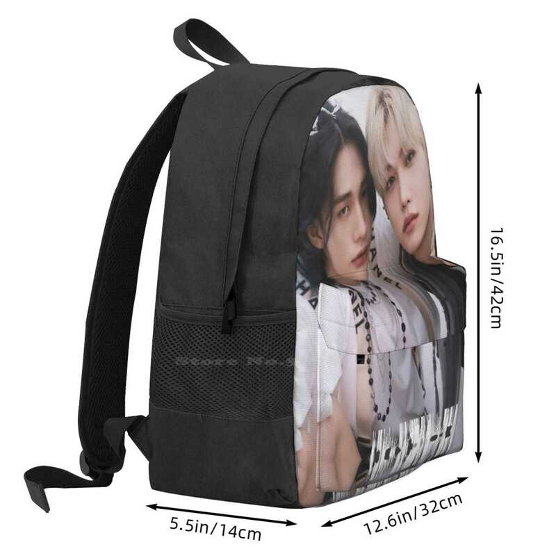 Hyunjin , Felix Stray Kids Not Easy Fashion Travel Laptop School Backpack Bag Kpop Comeback Skz Stray Kids Straykids Noteasy