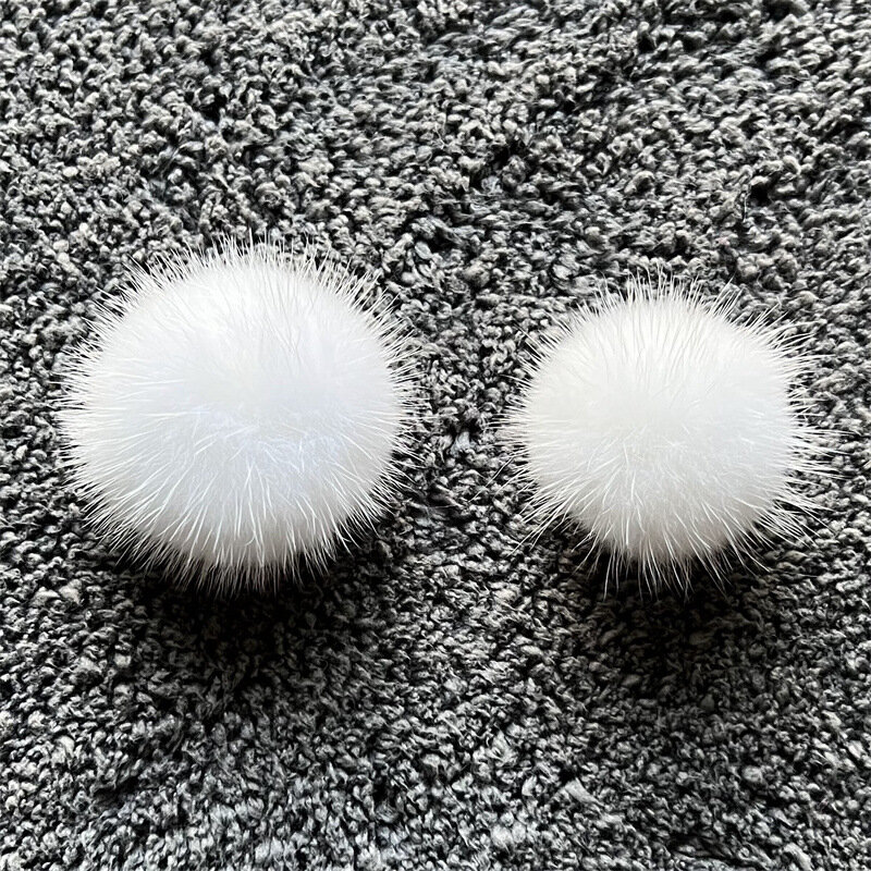5/10pc 5cm 3cm 4cm Diy Pompon Mink Fur Balls Pompoms for Ring Keychain Shoes Hats Fluffy Pom Pom Diy Crafts Accessories Materi