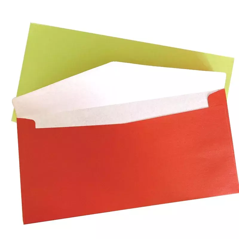 Conjunto de Envelopes Multifuncionais Kawaii, Série de Cores Doces, DIY, Vintage, Cores, 220x110mm, 10Pcs por lote
