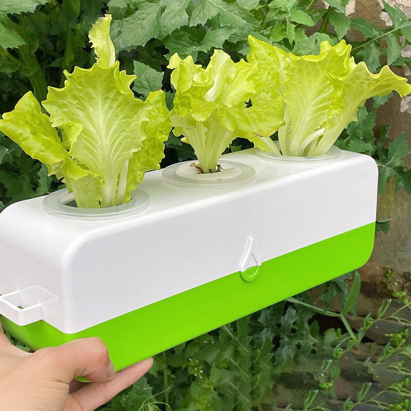Kit hidropónico para plantas, macetas pequeñas autocebantes para cultivo hidropónico en interiores, equipo de jardinería