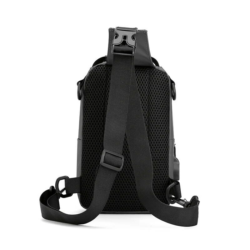 Bolso de pecho multifuncional para hombre, bolsa de mensajero de un solo hombro para exteriores, mochila coreana resistente al agua con USB, novedad
