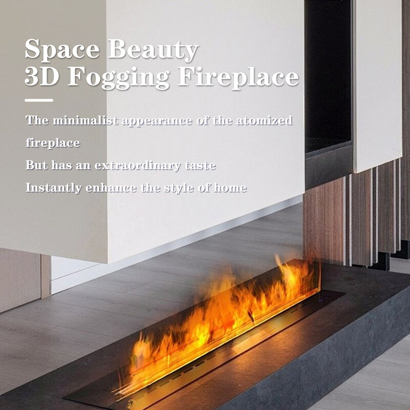 3D распылитель камина увлажнитель Паровая имитация пламени интеллектуальная Встроенная версия семь цветов без риска пожара