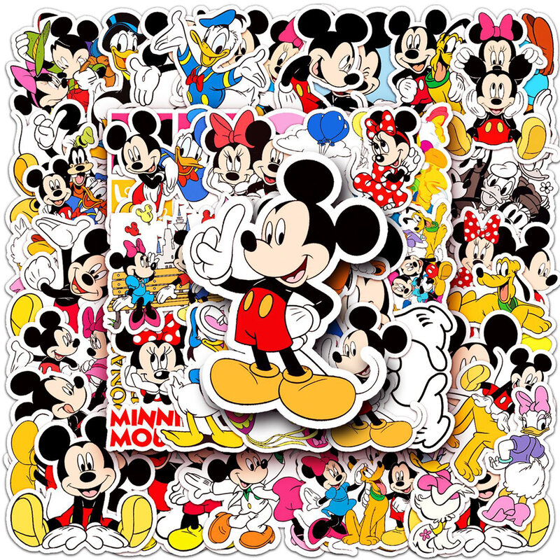 10/30/50pcs Disney Cute Cartoon Mickey Mouse Graffiti Stickers DIY Laptop Scrapbook Phone Luggage Guitar Children's Stickers Toy