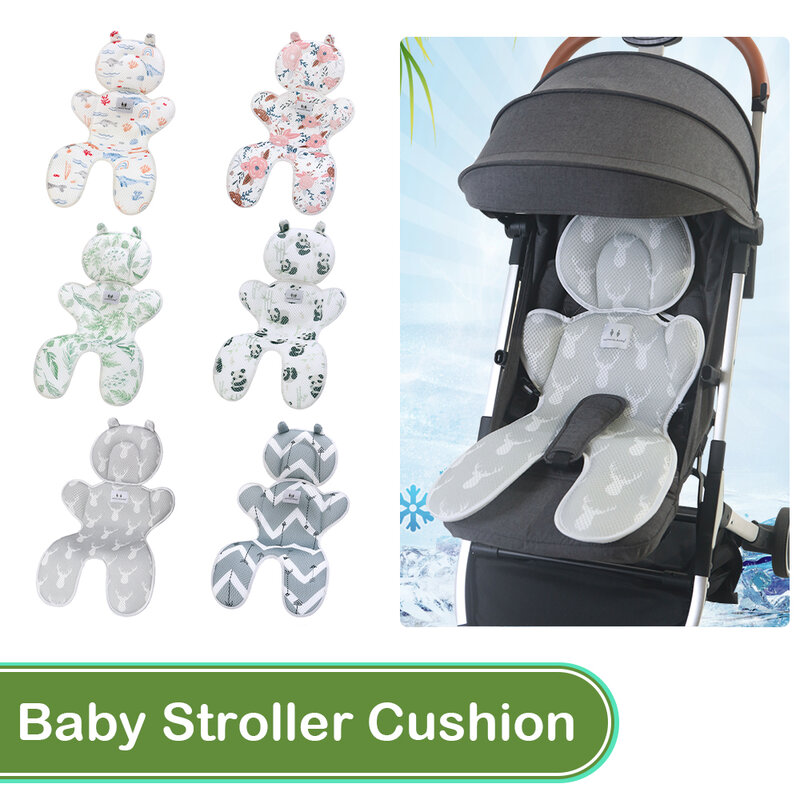 Almohadilla de refrigeración para cochecito de verano, alfombrilla de malla de aire 3D, transpirable, colchón para asiento de coche de bebé, cojín para recién nacido, 38x73CM
