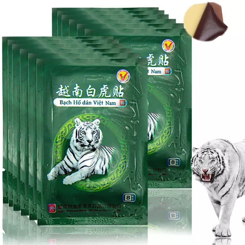 Vietnã bálsamo tigre branco, patch alívio da dor, artrite reumatóide, articulação, pescoço, costas, corpo, músculo, etiqueta, 120pcs