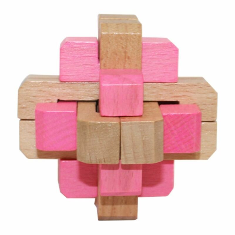 Kolorowa drewniane zabawki Montessori dla dzieci klocki do budowy Kong Ming Luban Lock Unlock zabawka rozwija inteligencję dziecko edukacyjne