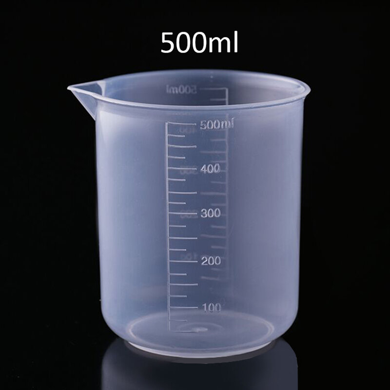 50ml/300ml/500ml/ml liefert heißer Verkauf abgestufter Boro silikat becher Kunststoff Messbecher chemischer Labor becher Kunststoff