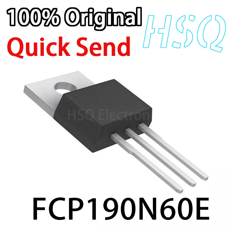 FCP190N60E 190N60E MOS brandnew do ponto, transistor do efeito de campo, TO-220, 600V, 13.1A, 1PC