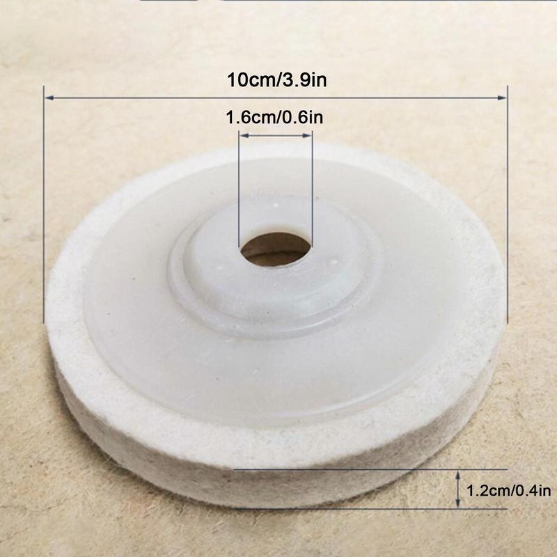 Wool Polishing Wheel Disc Thickened Wool Fabric Disc Soft Elastic Drill Buffing Wheel Soft And Wear-Resistant Buffing Pads
