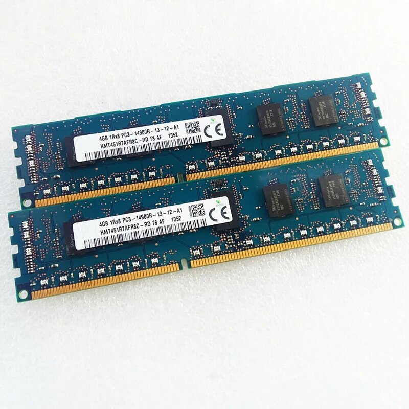 1 pièces RAM 4G 4 Go 1jas8 PC3-14900R DDR3 1866 REG ECC mémoire serveur HMT451R7AFR8C-RD haute qualité soleil rapide