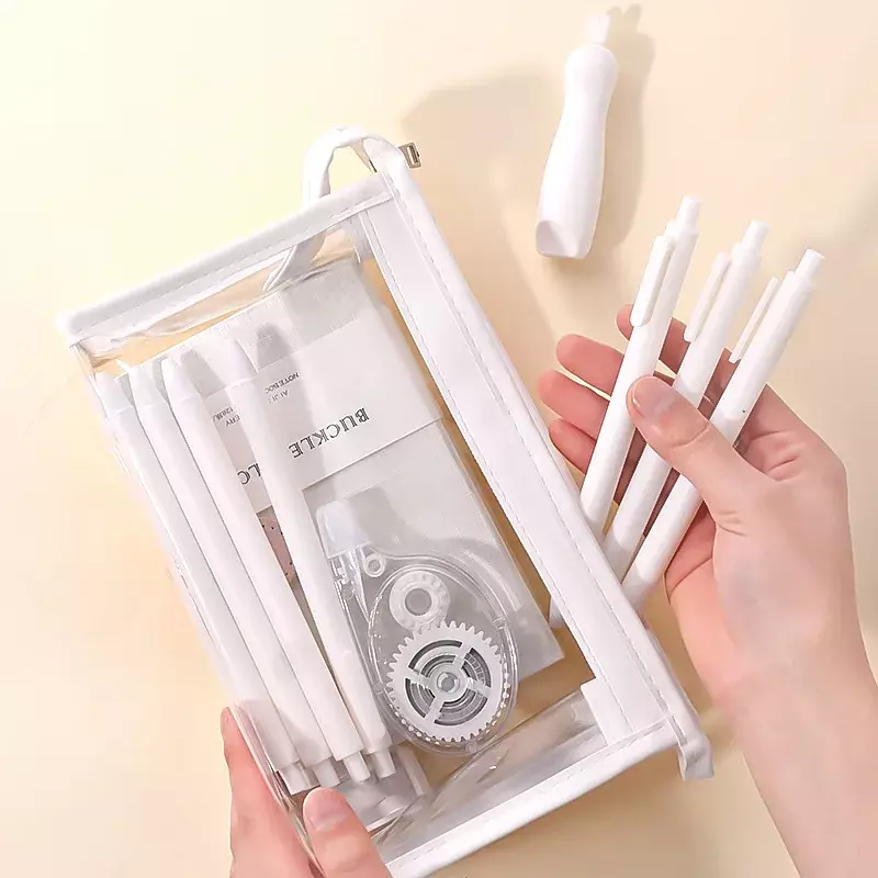 1 Buah Tas Kosmetik Tahan Air Kapasitas Besar Tas Penyimpanan Makeup Organizer Musim Panas Jernih Persediaan Kotak Pensil Transparan Anak Perempuan