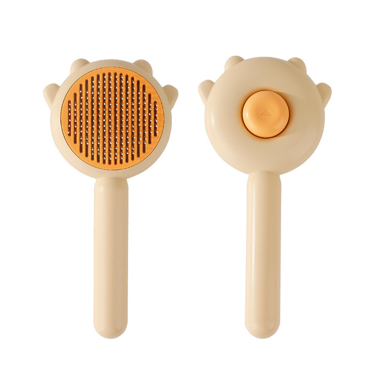 Paw Cat Brush with Release Button, Self Cleaning Cats Brushes for Shedding, for Grooming Long and Short Haired Dogs