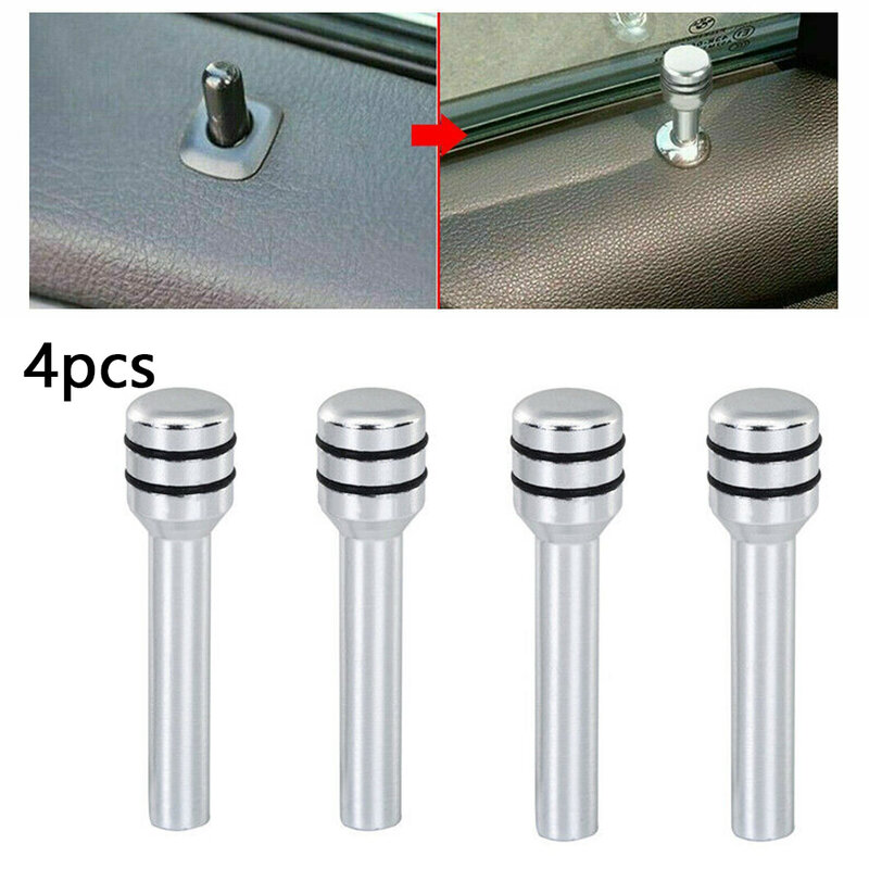 4 buah paduan kunci pintu mobil Pin kunci sekrup tombol perak/merah/hitam untuk mobil truk SUV Trailer Universal Aksesori Interior mobil