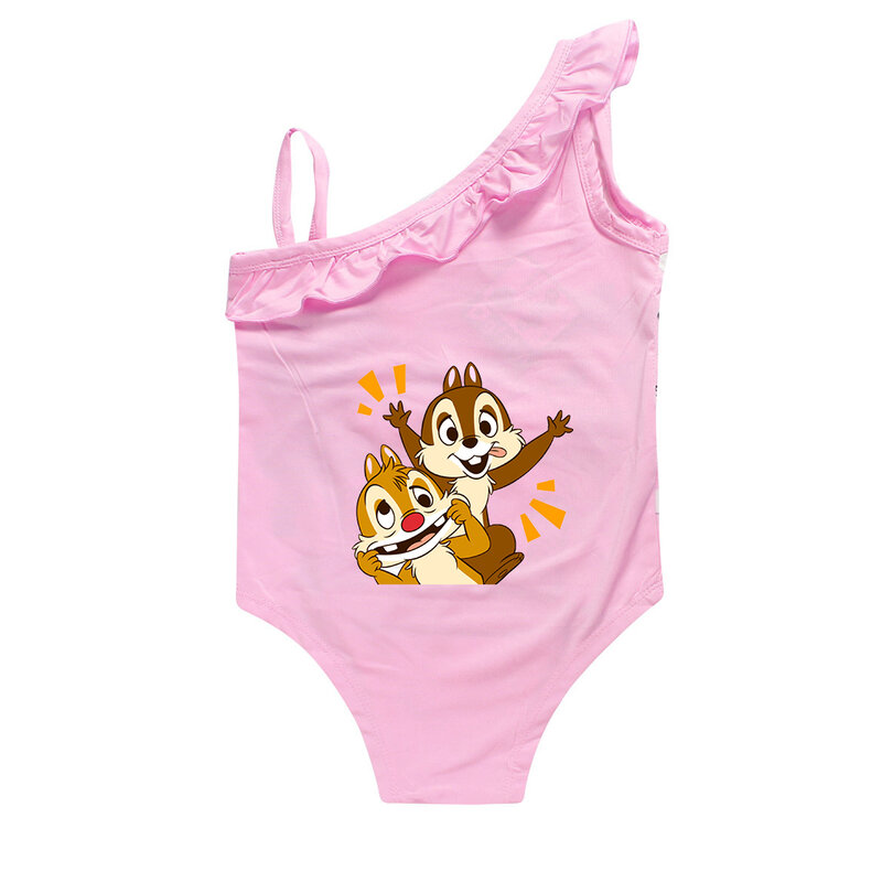 Chip n Dale 2-9Y maluch strój kąpielowy dla dzieci jednoczęściowy strój kąpielowy dla dziewcząt strój kąpielowy dziecięcy kostium kąpielowy