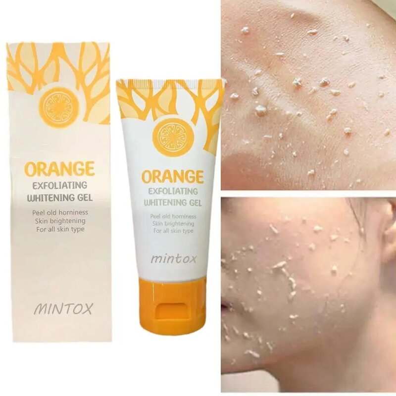 1/2/3/5PCS Body Scrub Facial Cream Orange Exfoliating Gel Peeling Gel Moisturizing Whitening Cleaner Acne Blackhead Cream 50g
