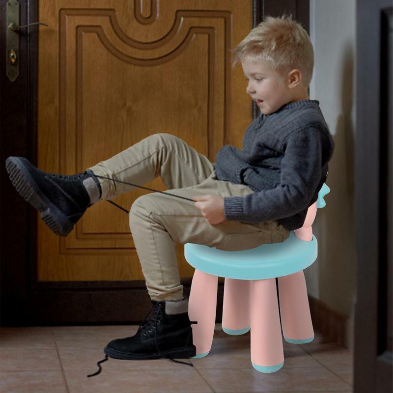 Kids Table Chair Kids Bathroom Stool Dino Chair Kids Full Backrest Good Toughness Non-slip Pad For Home Classroom