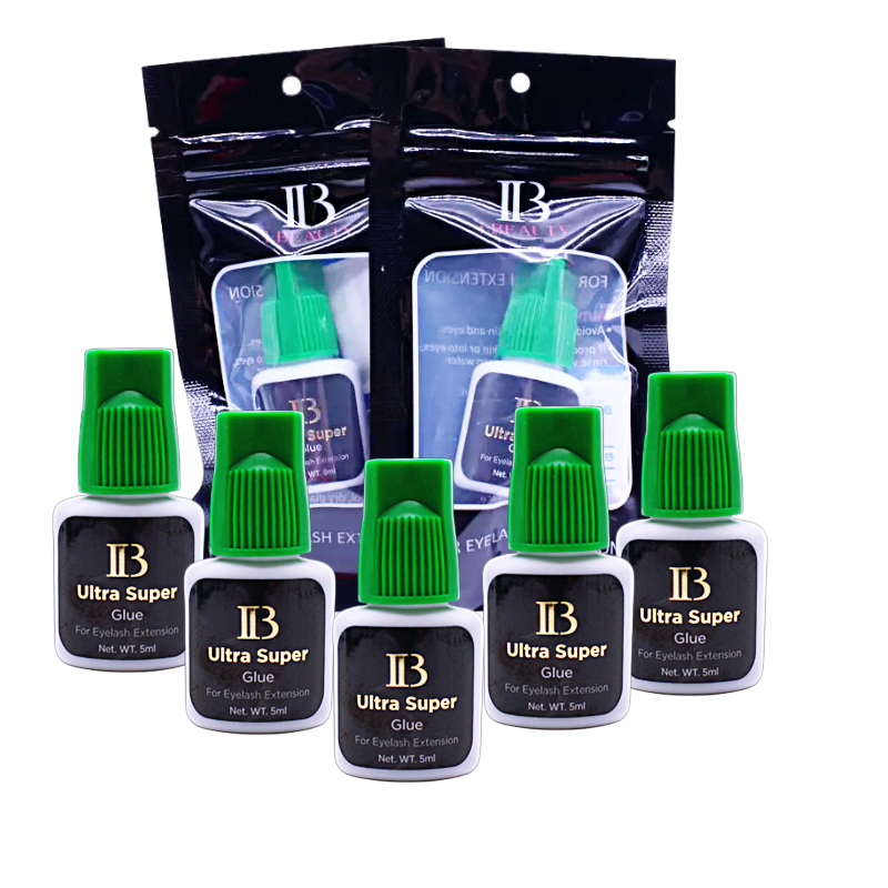 10Bottles IB Ultra Super Glue Eyelash Extensions Glue Green Cap Korea Individual ib Adhesive 5ml Fast Drying Wholesale