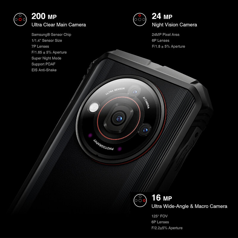 Doogee-V30 Pro Smartphone Robusto, Câmera 200MP, Dimensão 7050, 5G, 6,58 "FHD, Display 120Hz, 10800mAh, 32 RAM, 512 ROM, Celular